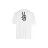 SS21 Drip Peace stor passform med leende-tryck, casual GS, vit 641675TKVA18639