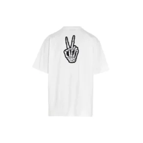 SS21 Drip Peace stor passform med leende-tryck, casual GS, vit 641675TKVA18639