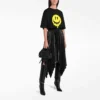 SS21 Drip Peace T-shirt med tryck i stor passform, svart 641655TKVA11012