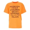 SS21 Letter Printing Rundhalsad Orange 612965TJVI37513