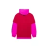 SS21 långärmad unisex-tröja med huva och sömmar, rosa och röd, 657037TKV826295