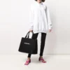 SS21 Luvtröja i bomull med liten logotyp, vit, storlek Small 578135TJV859040