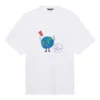 SS21 Retro-T-shirt i slätväv, stor passform, korta ärmar, unisex, vit 657059TKV949000