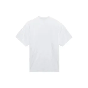 SS21 Retro-T-shirt i slätväv, stor passform, korta ärmar, unisex, vit 657059TKV949000
