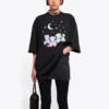 SS21 T-shirt med Love Bear-tryck, svart 641532TJVI11000