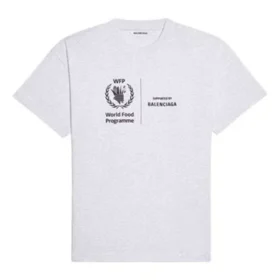 SS21 T-shirt med rund hals och logotyp, grå 612965THV841167