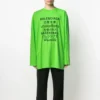 SS21 T-shirt med tryck för män, grön 641667TJVI34162