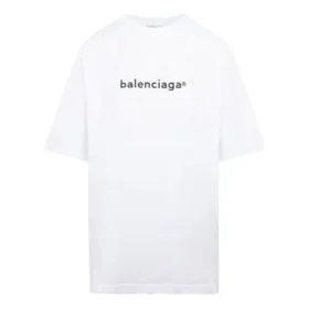 SS21 T-shirt med tryck och rund hals, vit 641655TIV549040