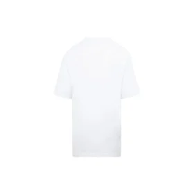 SS21 T-shirt med tryck och rund hals, vit 641655TIV549040