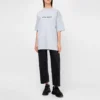 SS21 Tryckt T-shirt med rund hals Grå 620941TIV501167