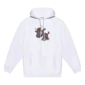 SS21 Unisex-modell med små mönster och serietryck, vit 578135TJVE69000