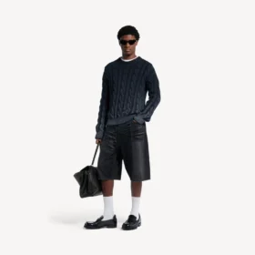 Stay-press-shorts i denim för herr i svart