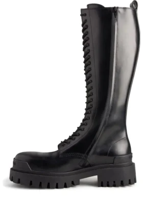 Strike 20 mm-stövlar ”Svart matt slätt kalvskinn” 763557WA9601000