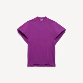 Strukturerad dam-T-shirt i violett