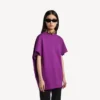 Strukturerad dam-T-shirt i violett Strukturerad dam-T-shirt i violett