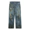 Super Destroyed Baggy Byxor ”Light Blue” 745248TNW014012