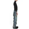 Super Destroyed Baggy Byxor ”Light Blue” 745248TNW014012
