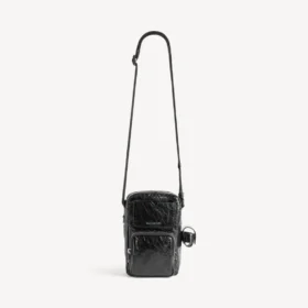 Superbusy vertikal crossbody-väska för män i svart