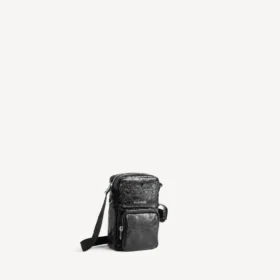 Superbusy vertikal crossbody-väska för män i svart