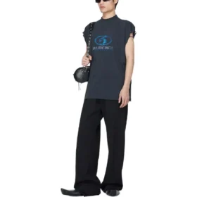 Surfer-T-shirtar utan ärmar ”Black Blue” 767844TPVM31412