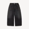 Svarta jeans med rundad passform för herr
