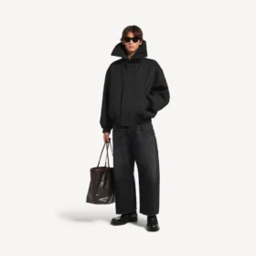 Svarta jeans med rundad passform för herr