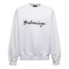 Sweatshirt med rund hals och skriftlogotyp ”White” 697869TMVB59040