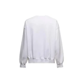 Sweatshirt med rund hals och skriftlogotyp ”White” 697869TMVB59040