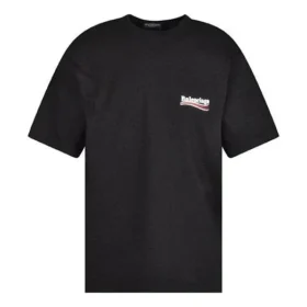 T-shirt för Political Campaign, stor storlek, ”svart” 641675TKVJ11070