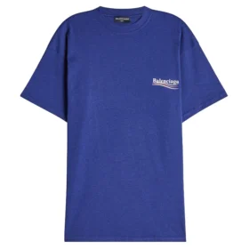 T-shirt i bomullsjersey med politisk logotyp BLGA-508203-TAV44-BL