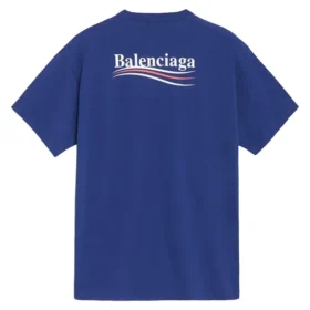 T-shirt i bomullsjersey med politisk logotyp BLGA-508203-TAV44-BL