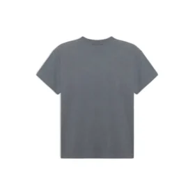 T-shirt med bandporträtt och tryckt logotyp, retrostil, korta ärmar, grå 612965TIV471404