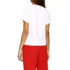 T-shirt med kort ärm och signaturalfabetlogotyp, vit 583217TFV639783