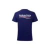 T-shirt med kort ärm och tryckt alfabetlogotyp, blå 612964TIV521195