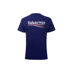 T-shirt med kort ärm och tryckt alfabetlogotyp, blå 612964TIV521195