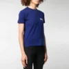 T-shirt med kort ärm och tryckt alfabetlogotyp, blå 612964TIV521195