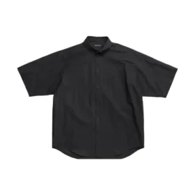 T-shirt med korta ärmar i Tape Type-modell, stor passform ”Black” 738761TNM601000
