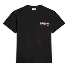 T-shirt med korta ärmar och Political Campaign logotyp ”Svart” 612964TKVJ11070