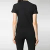 T-shirt med logotryck och rund hals, svart 612964TIVD51000