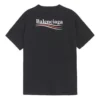 T-shirt med logotyp, lös passform, korta ärmar, unisex, svart 556150TAV441000