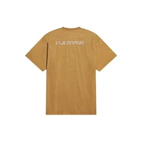 T-shirt med logotyp, medium passform ”Beige” 612966TLVB39504