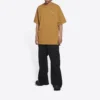 T-shirt med logotyp, medium passform ”Beige” 612966TLVB39504