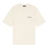 T-shirt med logotyp, medium passform, ”Beige” 612966TMVF49069