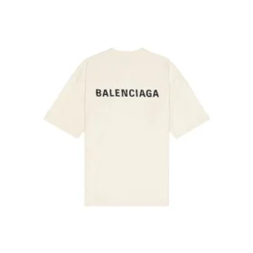 T-shirt med logotyp, medium passform, ”Beige” 612966TMVF49069