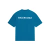T-shirt med logotyp, medium passform ”Blue” 612966TLVB99567