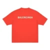 T-shirt med logotyp, medium passform ”Bright Red” 612966TMVF43168
