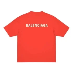 T-shirt med logotyp, medium passform ”Bright Red” 612966TMVF43168
