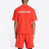 T-shirt med logotyp, medium passform ”Bright Red” 612966TMVF43168