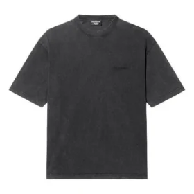T-shirt med logotyp, medium passform, ”grå” 612966TLVB91146