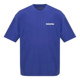 T-shirt med logotyp, medium passform ”Indigo” 612966TLVB34388